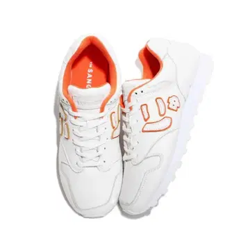 뉴이즈 [ WHITE/ORANGE ] 스니커즈 상가치오 sangacio