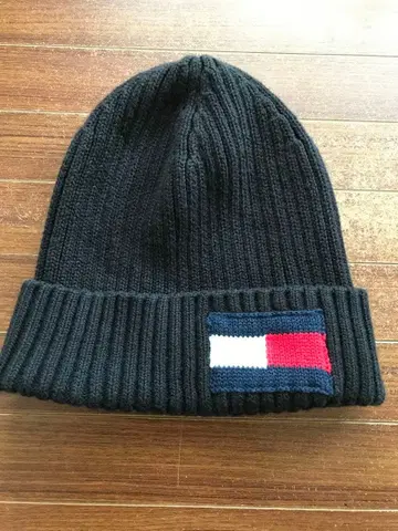 타미힐피거 니트 모자 다크 네이비