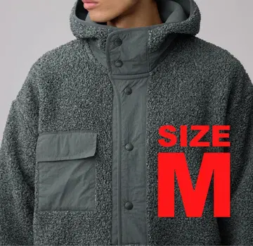 GU ENGINEERED GARMENTS 보아 플리스 스냅 후드티