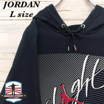 [ 초레어 ] 조던 JORDAN 후드티 L 빅 로고 블랙 P620