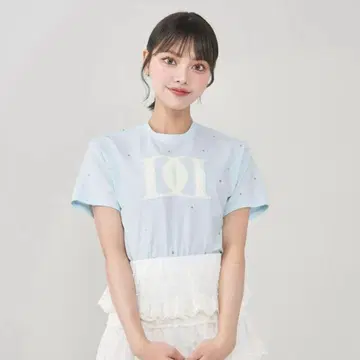 Darich 퀼팅 아플리케 비쥬 셔츠