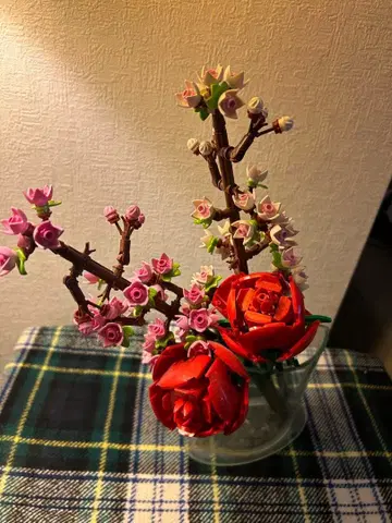 레고 장미 벚꽃 플라워 부케