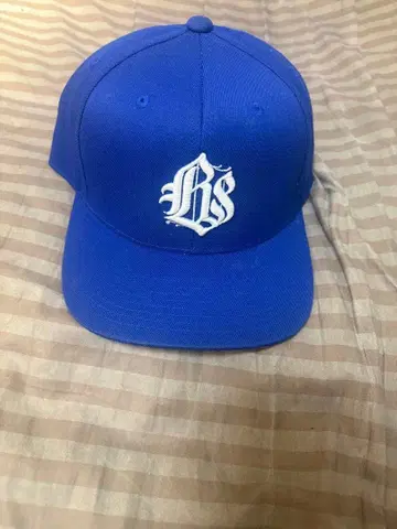 kustomstyle 로고 자수 야구 모자 파랑