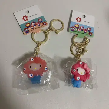 산리오 미야쿠미야쿠  마스코트 키링 클리어 & 파스텔 키티