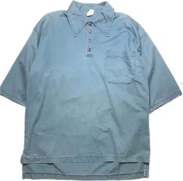 USA제 RUEN KLOZE 반팔 오버 셔츠 세이지 블루 US XL