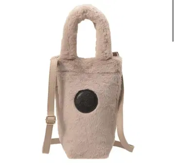 스벅 보틀 숄더백 퍼 베이지