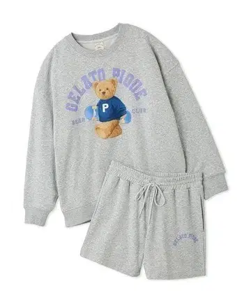 젤라또피케 스포티 베어 쭈리 풀오버 & 쭈리 숏팬츠 세트