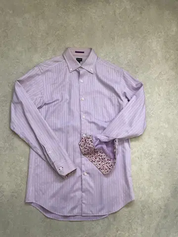 Paul Smith 연보라 스트라이프 긴팔 셔츠 L 사이즈 상당 결혼식