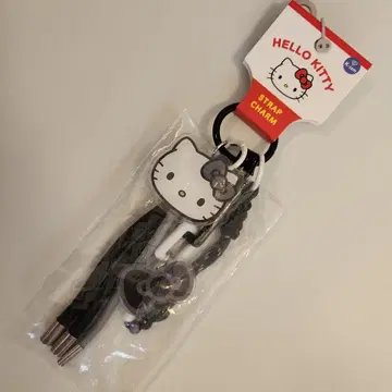 헬로키티 스트랩 참 흑백