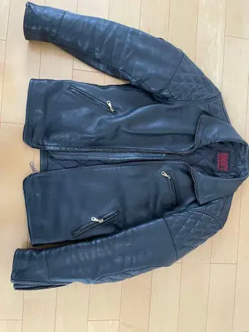 HEAVY 블랙 가죽 자켓 40