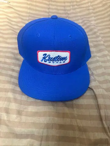 kustomstyle 로고 스냅백 캡 파랑