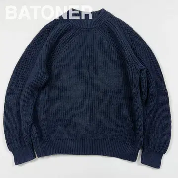 BATONER 바토너 오가닉 코튼 크루넥 니트 스웨터
