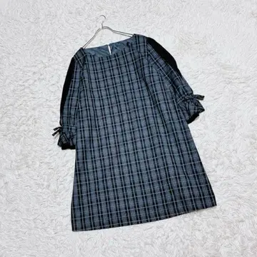 [ libro plus ] 체크 원피스 (3L) 빅 사이즈 성숙/러블리