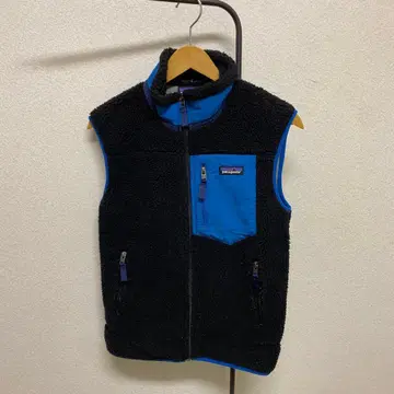 patagonia 플리스 베스트 XS 블랙/파랑