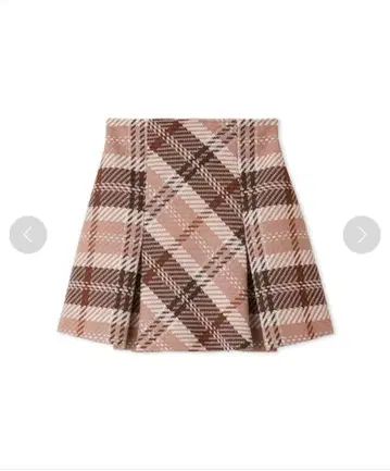 SNIDEL 로빙 체크 미니 스커트 핑크
