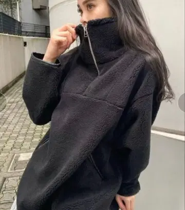 [ EMODA ] 하프 지퍼 보아 풀오버