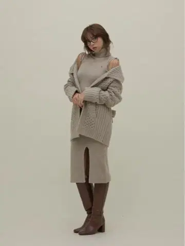 Nana cable knit set dress AM1601