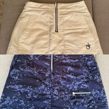 뉴발란스 NB 충전솜 리버서블 디지털 카모플라쥬 스커트 화이트