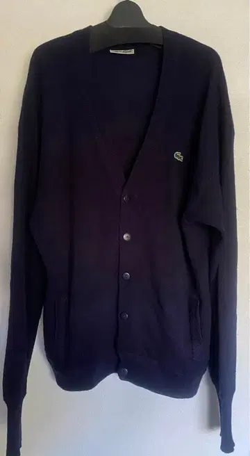 Lacoste 네이비 아크릴 가디건