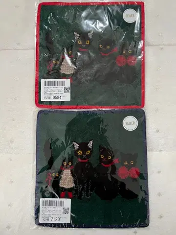 2장 세트 페이러 코스메 주방 검은 고양이 속 검은 고양이 손수건