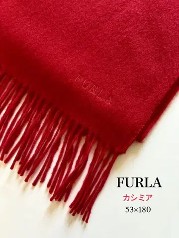 FURLA 캐시미어 100% 스톨 레드 중형 사이즈