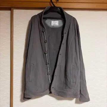 그레이 플리스 가디건 버튼 포함