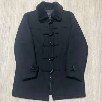 MEN'S BIGI 퍼 옷깃 울 코트 더플 코트 스타일 M 사이즈