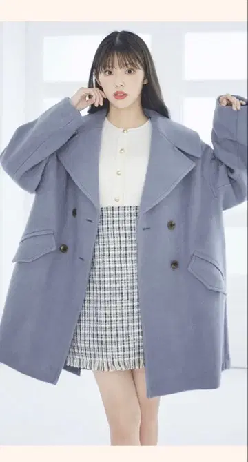 릴리안 캐럿 빅 칼라 미들 코트