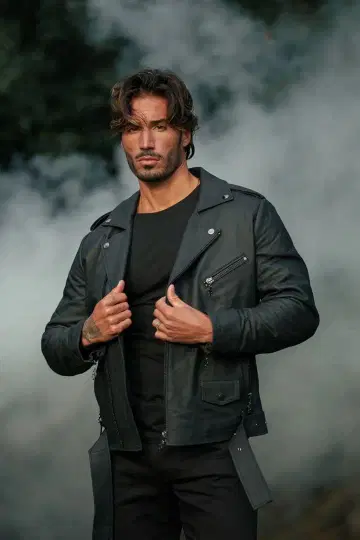 FATHER & SONS 천연 가죽 가죽 자켓 FSH313 L 사이즈