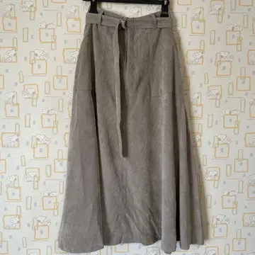 KBF 베이지 겨울용 코듀로이 스커트