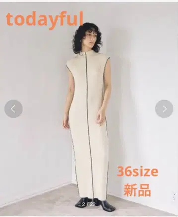 [택 포함 새상품] TODAYFUL 스티치 니트 드레스 36