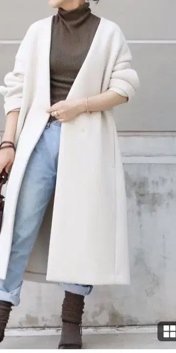 주말 최종 가격 인하 새상품급 노카라 코트