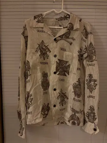 GANGSTERVILLE 프린트 패턴 긴팔 셔츠