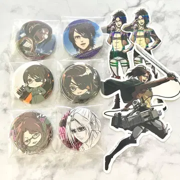 진격의 거인 한지 캔뱃지 스티커 세트