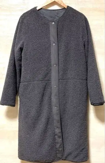 보아 퀼팅 리버서블 코트 브라운