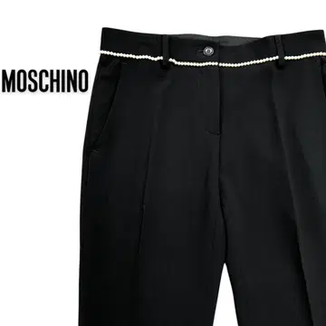 새상품급 MOSCHINO 모스키노 블랙 팬츠 펄 장식 포함 사이즈 38
