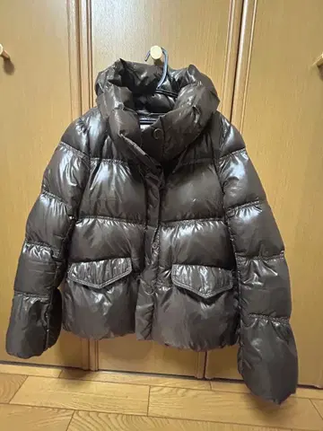 다운 자켓 헤이세이 갸루 쇼트 기장 그런지 광택 y2k