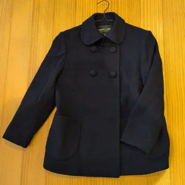 PREPPY GIRL 네이비 피 코트 박스 코트