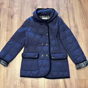Barney's NY 네이비 퀼팅 자켓 후드 부착