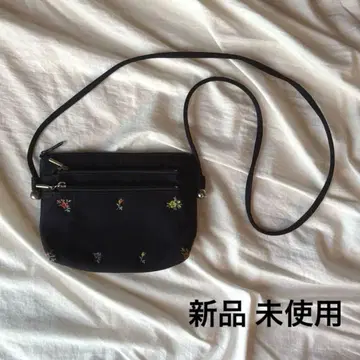 미니 숄더백 vintage 레트로 꽃무늬 여성용 블랙 스웨이드