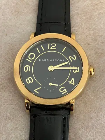 작동 마크제이콥스 SS QZ 블랙 다이얼 남성용 손목시계