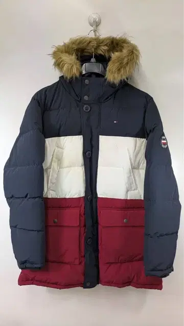 [하자품] TOMMYHILFIGER 타미힐피거 충전솜 롱 자켓