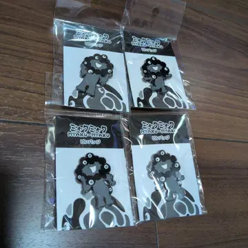 블랙 미야크미야크 핀 배지 4개 세트