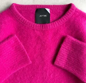 새상품급 ATON // 캐시미어 100% 퍼 니트 오버 사이즈 2 핑크