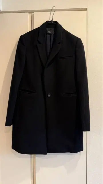 폴스미스 블랙 울 코트 캐시미어 혼방 Paul smith black