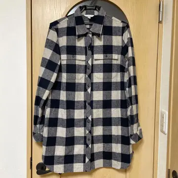 BEAN SIGNATURE 긴팔 셔츠 L 네이비와 베이지 체크