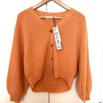 새상품 루니 LOUNIE 오렌지 가디건 울 알파카