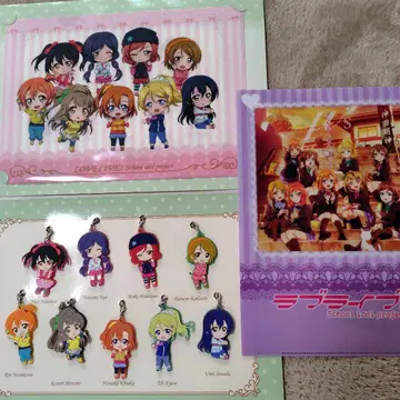 러브 라이브! SD 캐릭터 러버 스트랩 & 클리어 파일 세트