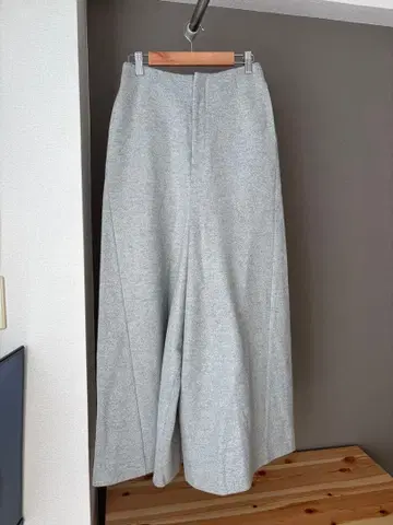 IENA 그레이 와이드 팬츠 고급 울 소재 34 일본제