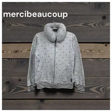 mercibeaucoup, 넥 필로우 포함 후드티 그레이 Y191